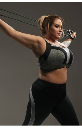 Бюстгальтер спортивный Kris Line BALANCE SILVER Sportbra (Серый)