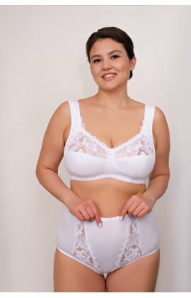 Бюстгальтер хлопок ValmirA 1101 ROZE без косточек (Белый)
