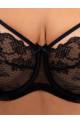 Бюстгальтер кружевной RIVALINA 594595 Soft Full cup на косточках (Черный)