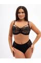 Бюстгальтер кружевной RIVALINA 594595 Soft Full cup на косточках (Черный)
