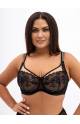 Бюстгальтер кружевной RIVALINA 594595 Soft Full cup на косточках (Черный)