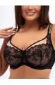 Бюстгальтер кружевной RIVALINA 594595 Soft Full cup на косточках (Черный)