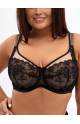 Бюстгальтер кружевной RIVALINA 594595 Soft Full cup на косточках (Черный)