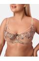 Бюстгальтер с вышивкой RIVALINA 594329 Soft full cup на косточках (Бежевый)